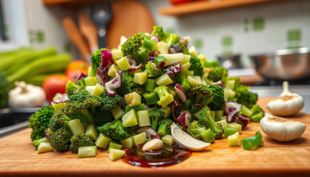 chopped broccoli for stir fry