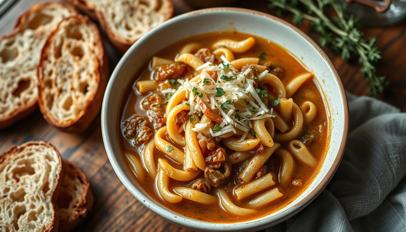 french onion soup pasta