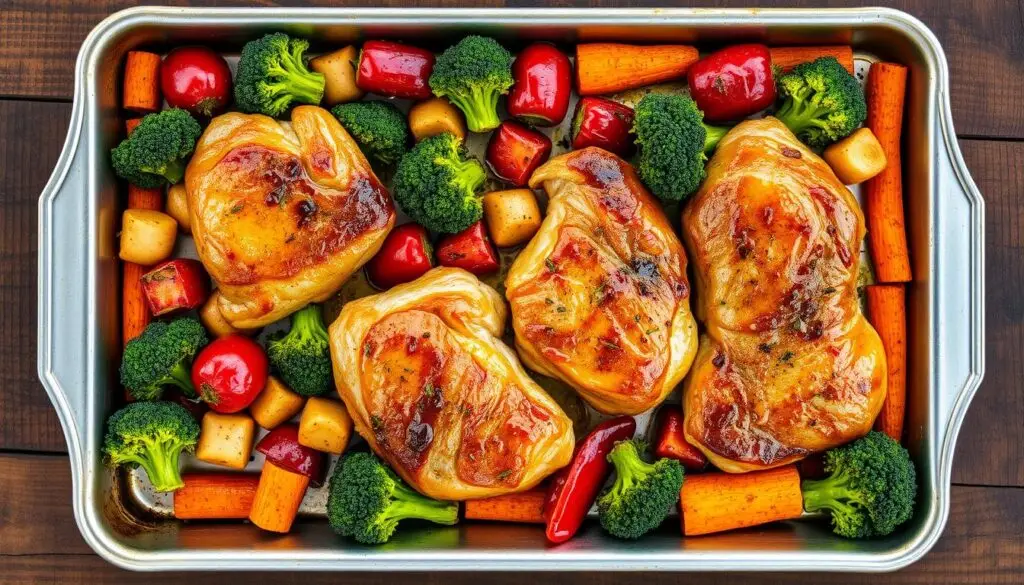 sheet pan chicken and veggies